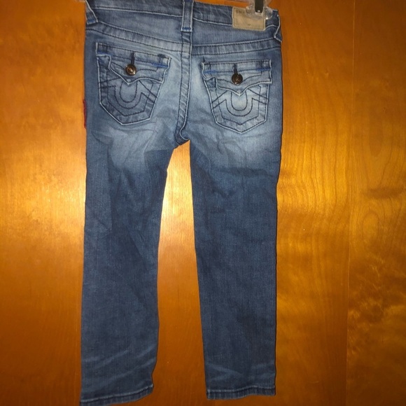 BOYS true religion rocco skinny patch jeans kids 4 - Picture 3 of 7